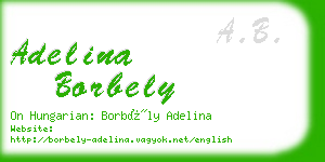 adelina borbely business card